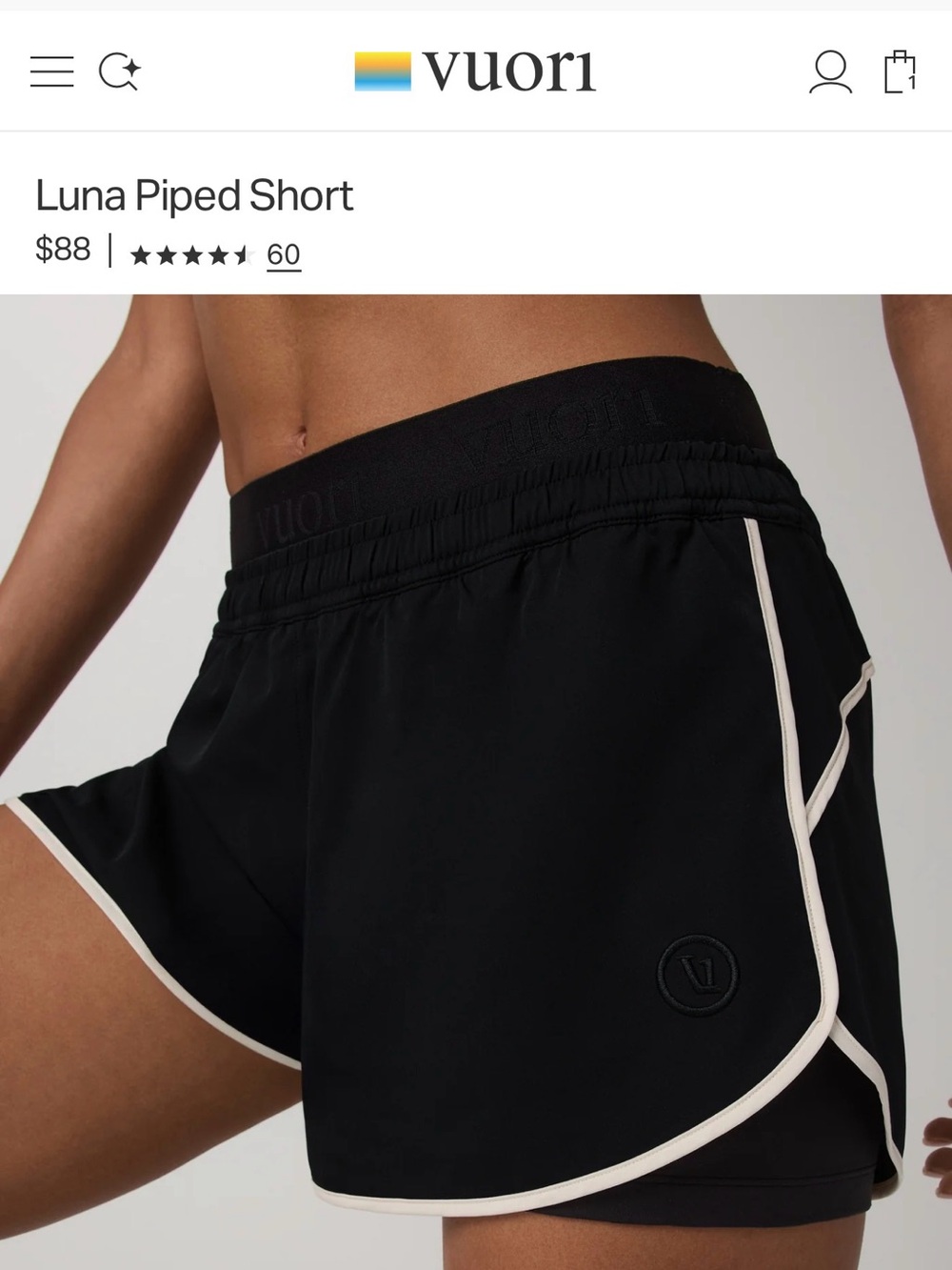 Vuori Luna Piped Shorts